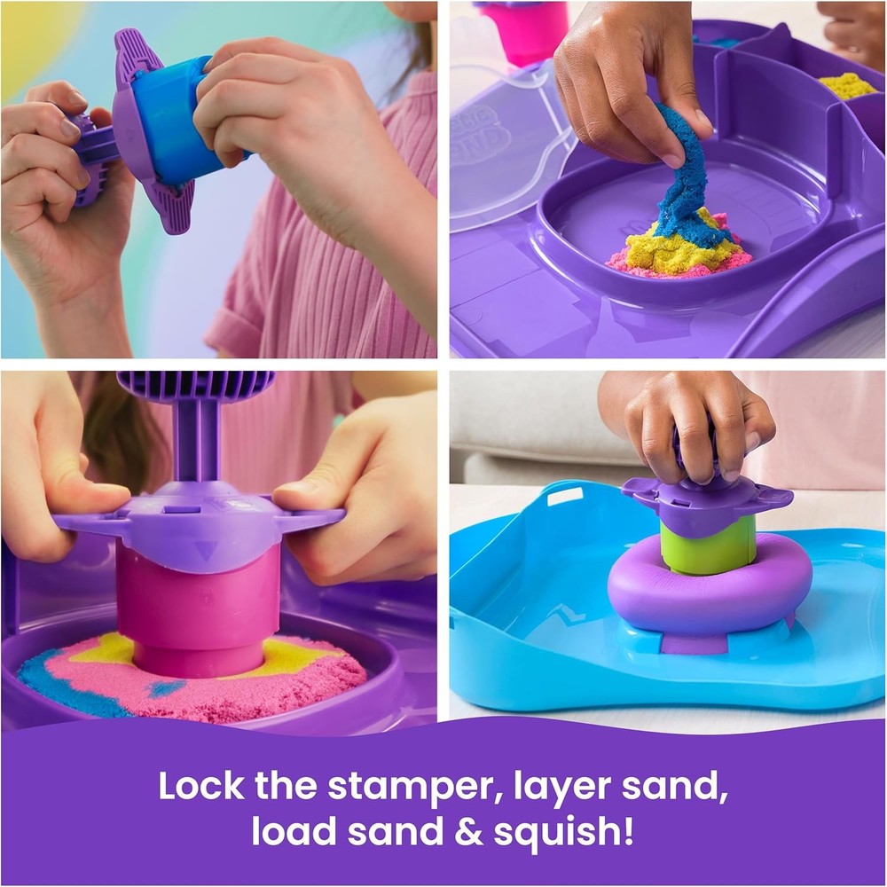 Kinetic Sand, SquishMotion, Easter Basket Stuffers, Includes 1lb Moldable Play S