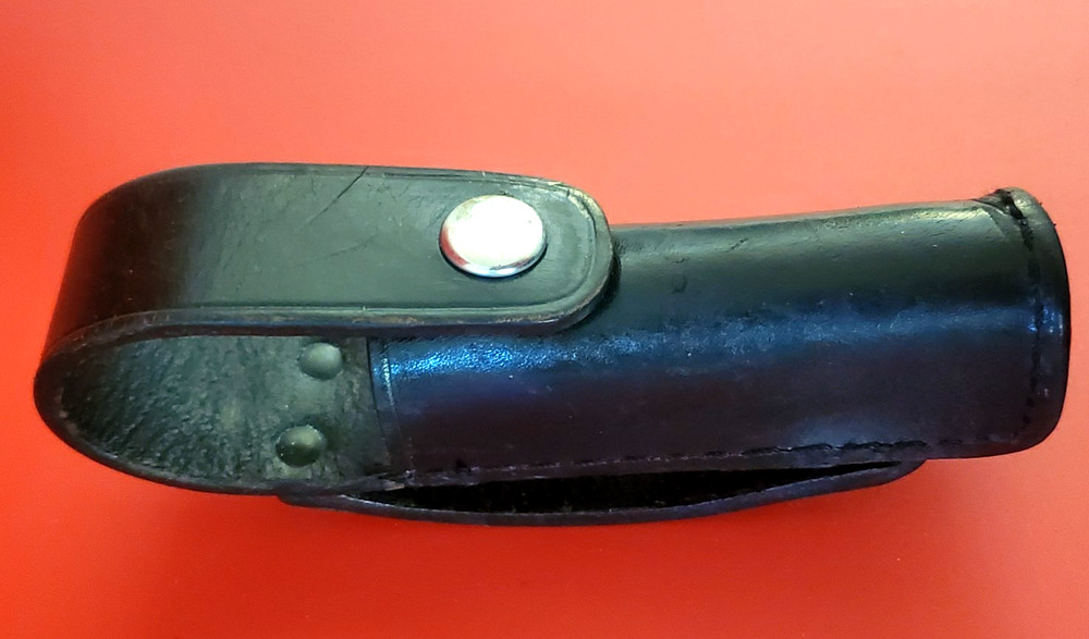 KROLL 6 FLASHLIGHT MACE BLACK LEATHER DUTY BELT HOLDER🌟