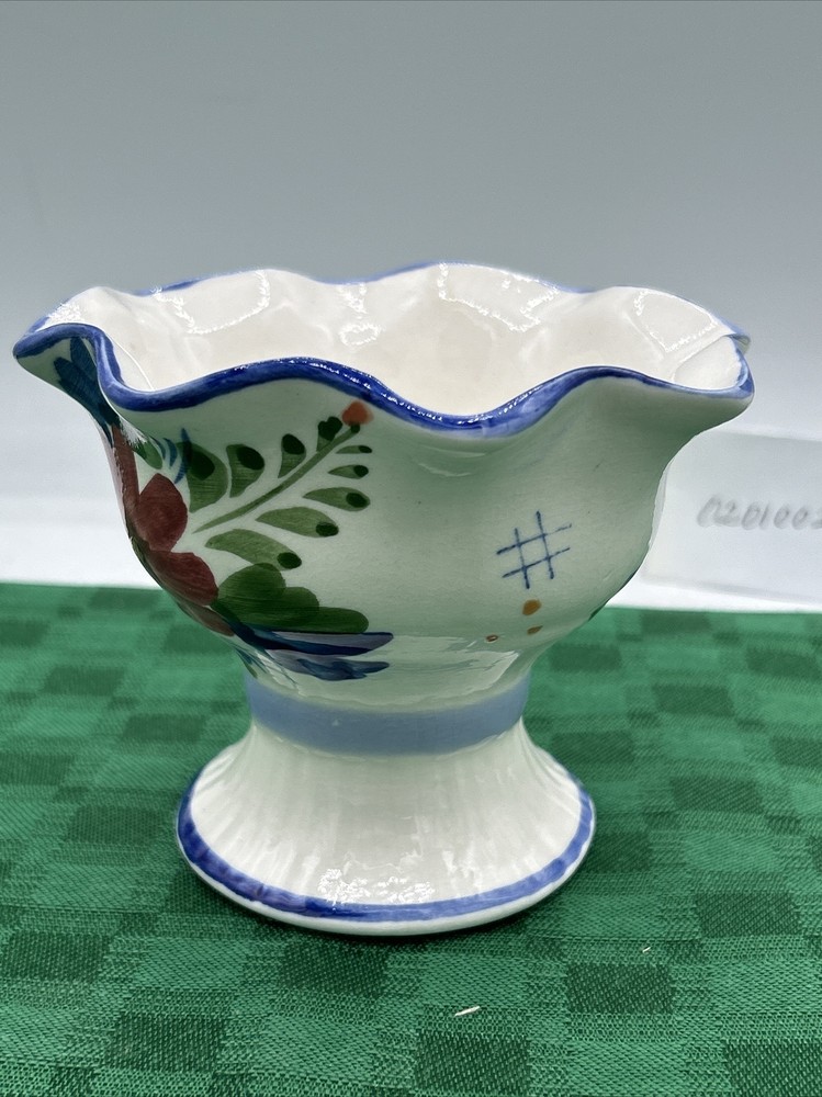Vintage Ceramic Hand Painted Planter with Floral Design