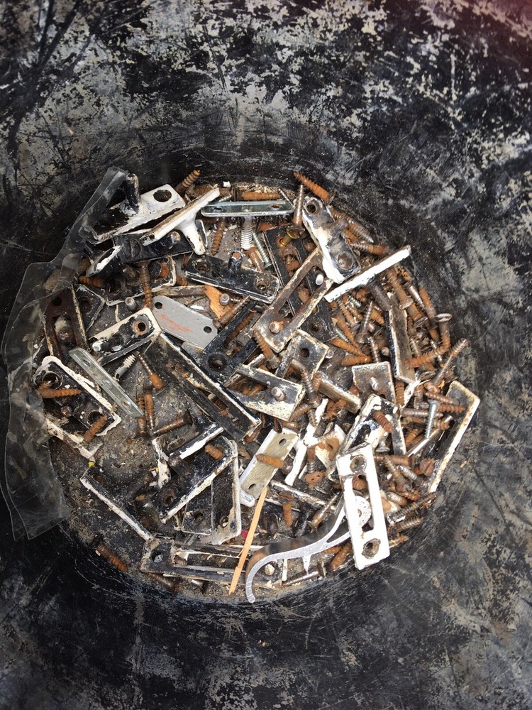 Solid head cast iron black antique window casement stays 38cm