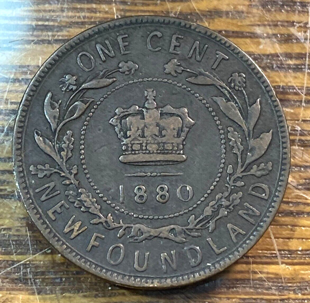 1880 Newfoundland One Cent Nice Original VF KM-1 CHRC