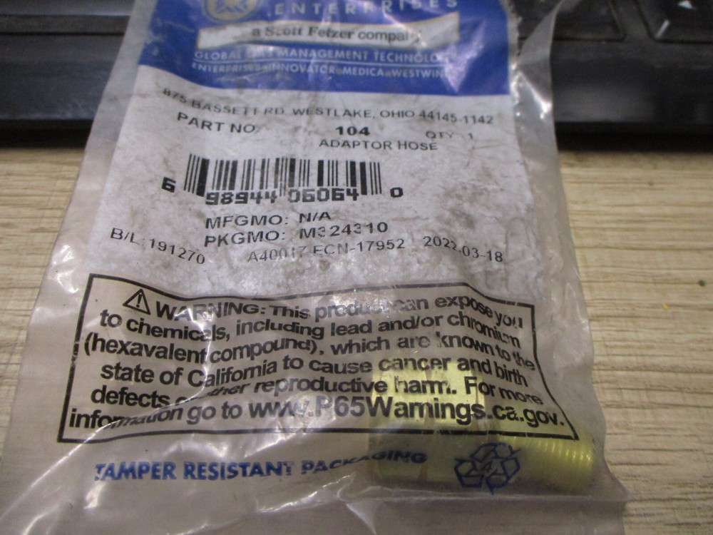 Western Enterprises 104 Adaptor Hose