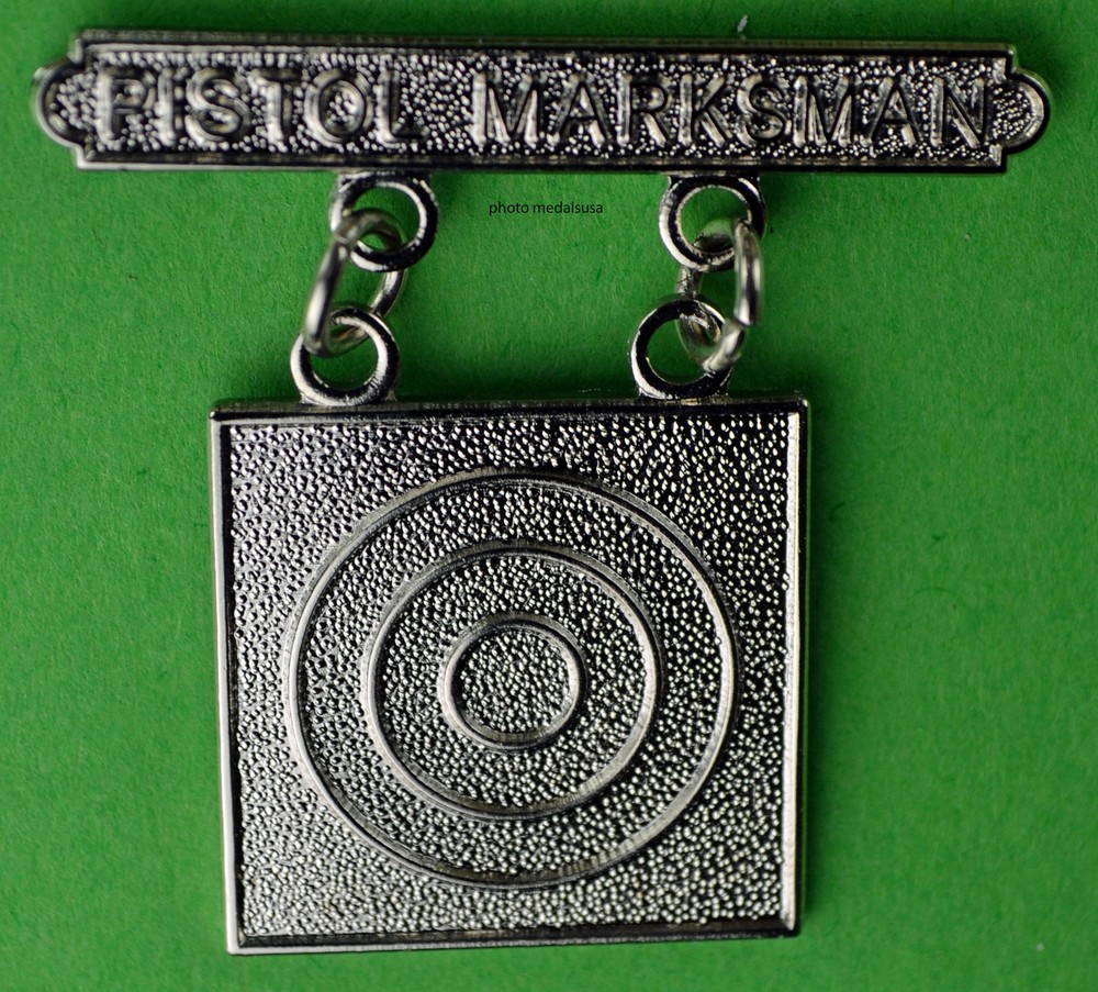 Pistol Marksman Marine Weapons Qualification Badge USMC