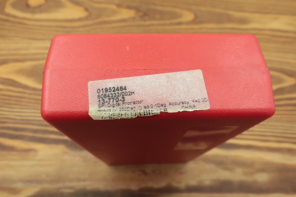 SPI 13-770-3 Digital Protractor with Case and Instructions Excellent