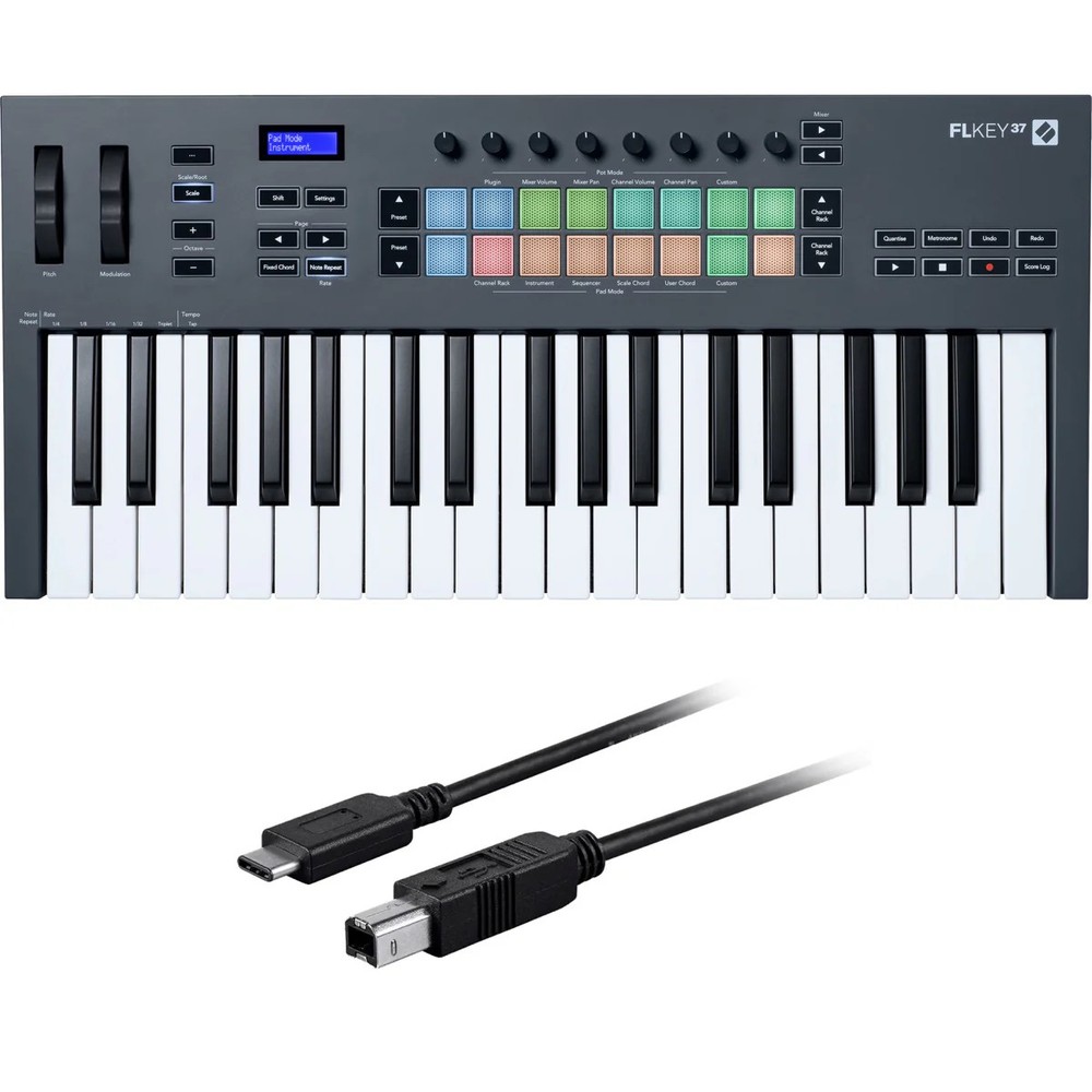 Novation FLkey 37 USB-MIDI Keyboard Controller for FL Studio CABLE KIT
