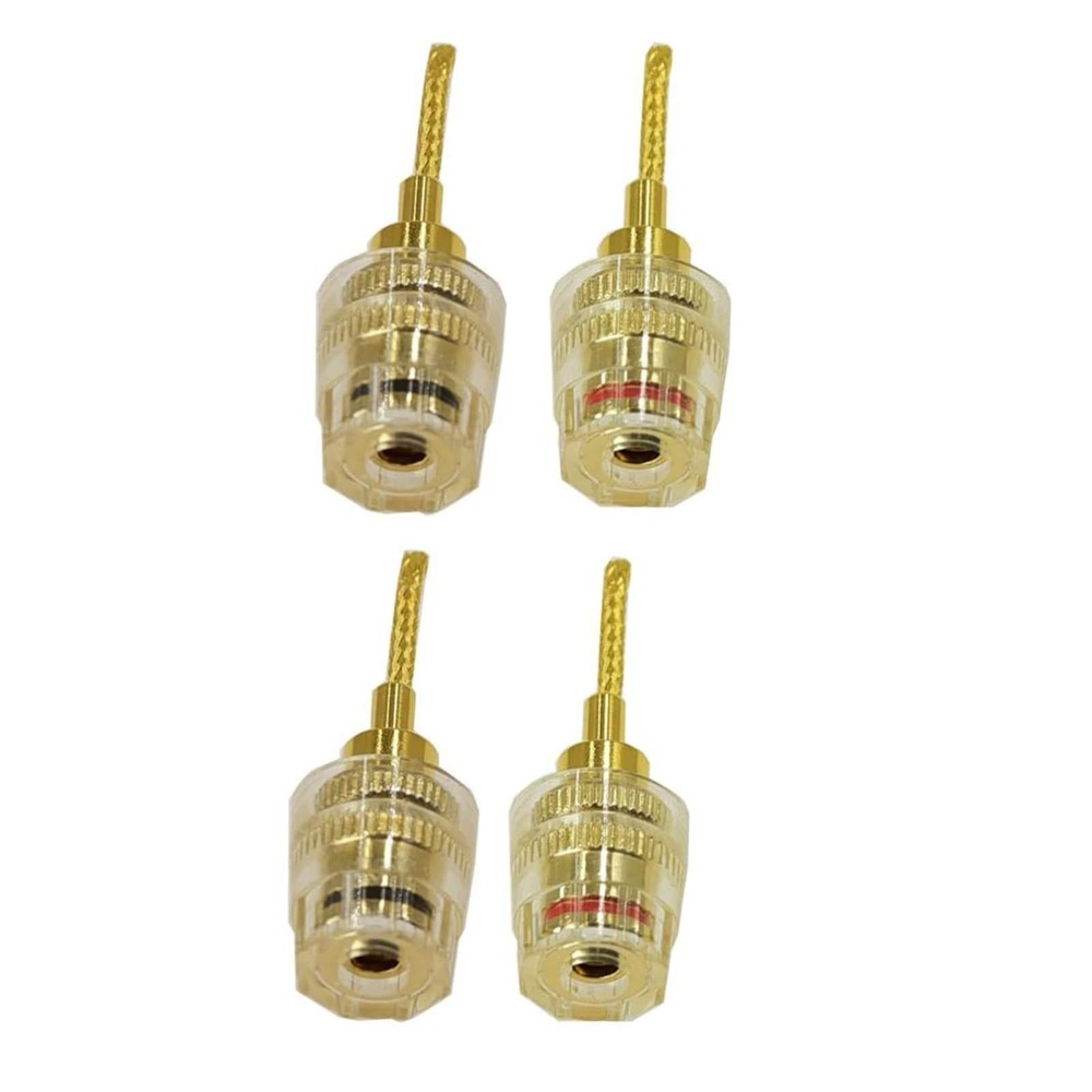 4x Replacement 4mm HIFI Cable Banana Adapter Plug Pin Interface(2mm) Connector