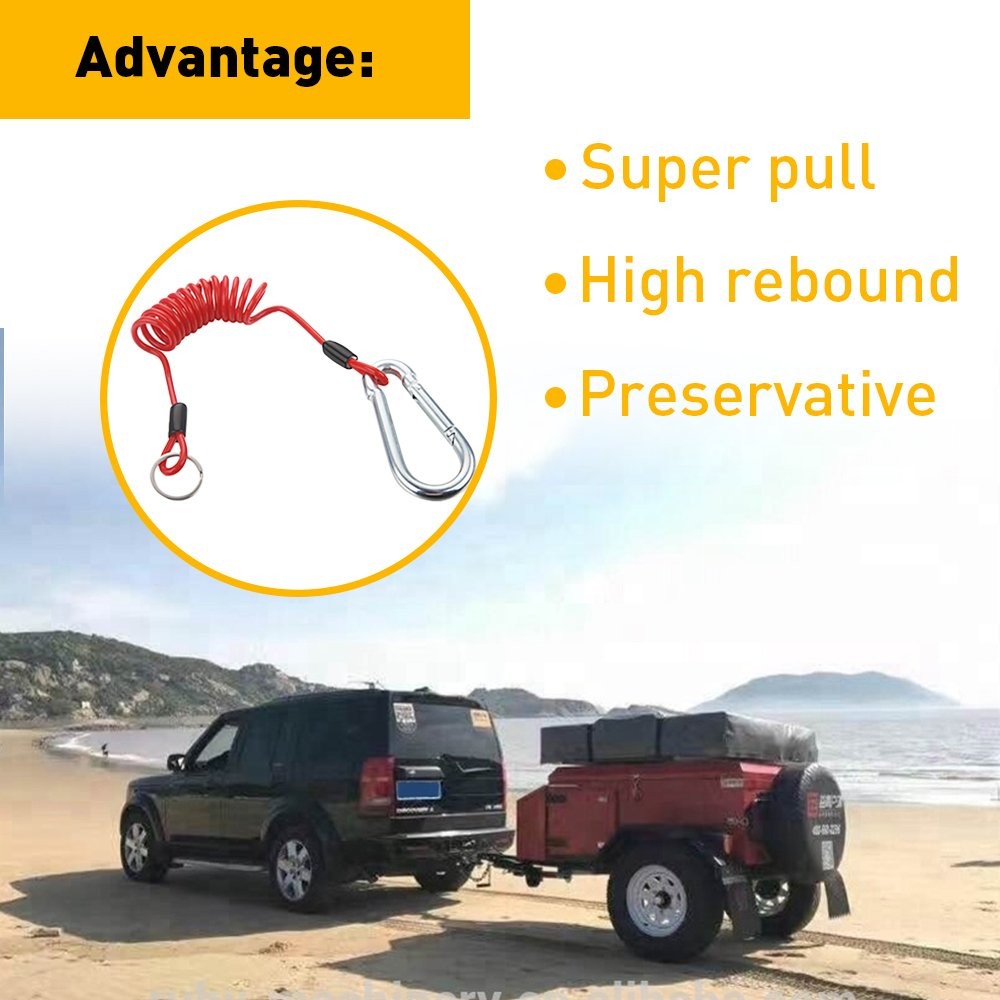 Trailer Breakaway Cable 1Pcs, 6FT Emergency Brake Away, Fit for Trailer RV Boat