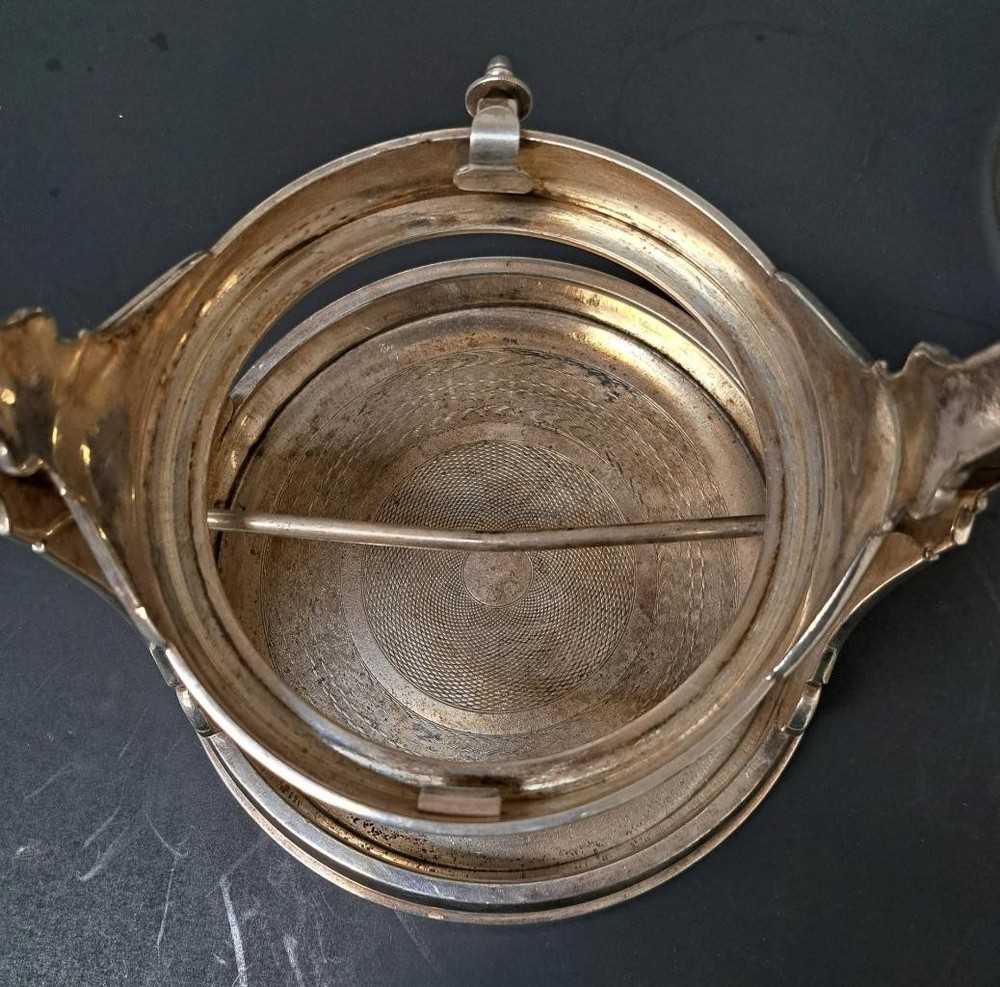 Reed & Barton Silver Plate Antique Victorian Tilting Ice Water Pitcher Masonic