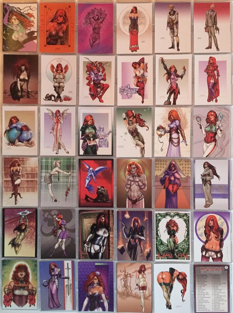 Dawn 20th Anniversary Base Card Set Linsner Dynamic Forces 72 Cards