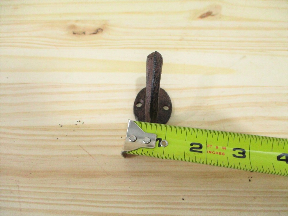 5 Small Rustic Coat Hooks Cast Iron Wall Mount Hat Hook Towel Dog Leash Key Cap