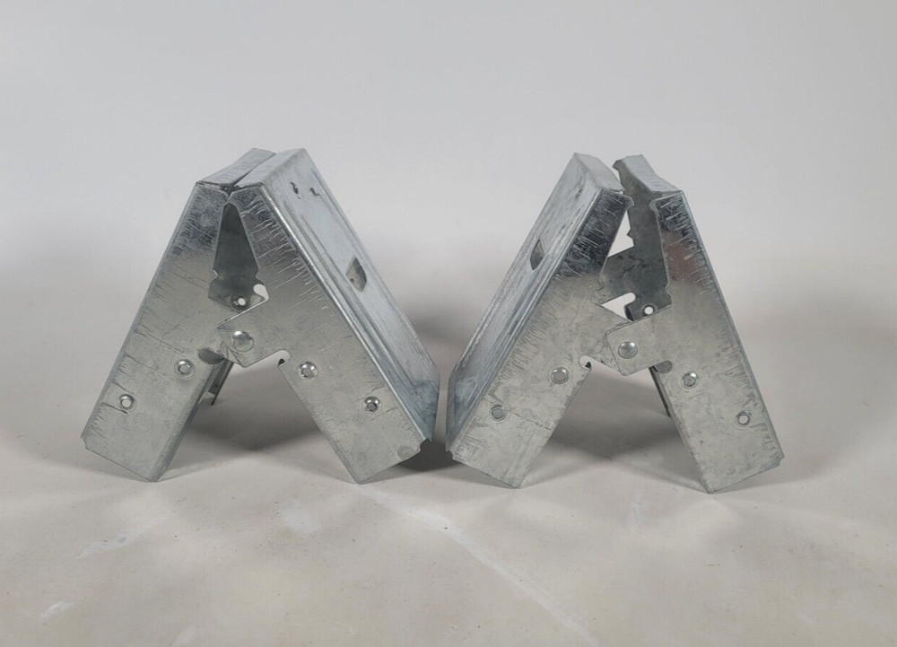 Two Sawhorse Brackets, 2" x 4", Galvanized Steel