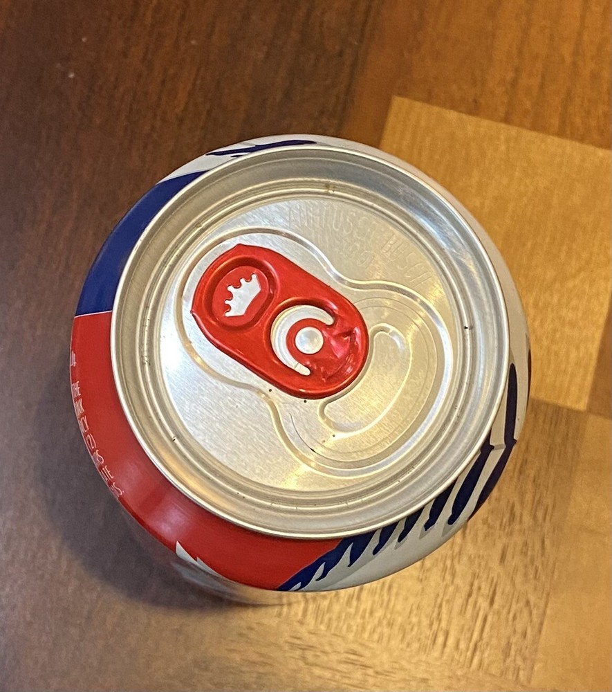 Budweiser Official Cubs Baseball MLB Empty Beer Can Bottom Opened