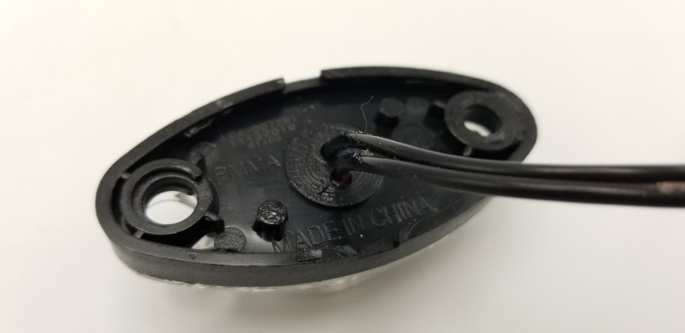 Red Clear LED Oval Dragon's Eye 2 Diode Red Marker Clearance Trailer Light