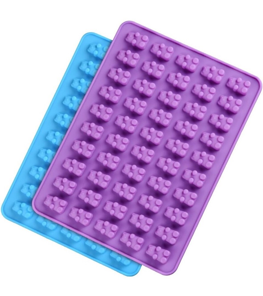 4 Pack Gummy Bear Candy Molds Silicone Chocolate Gummy Molds Multi-Purpose.