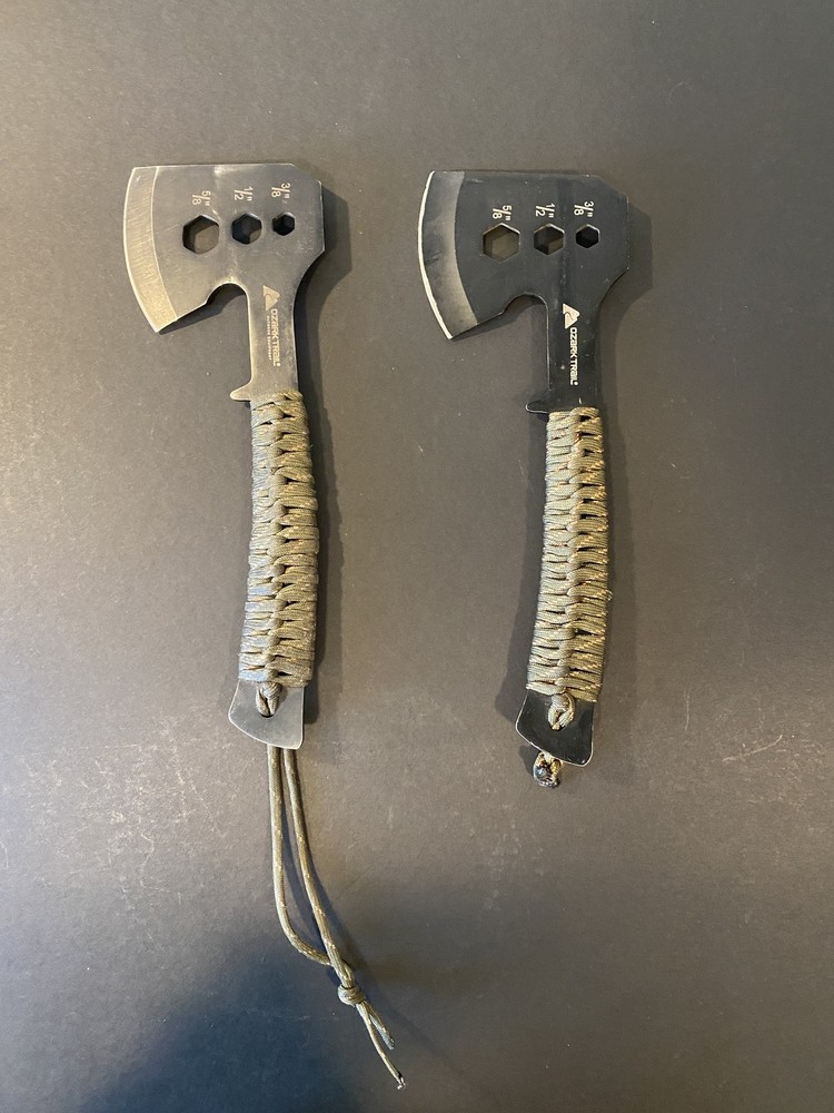 Two Ozark Trail Paracord Axe Hatchets