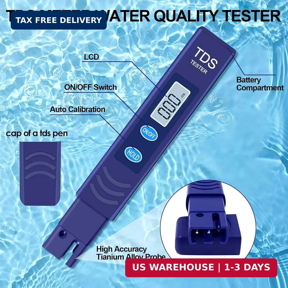 TDS Meter, Digital Water Quality Tester with Automatic Temperature Compensation