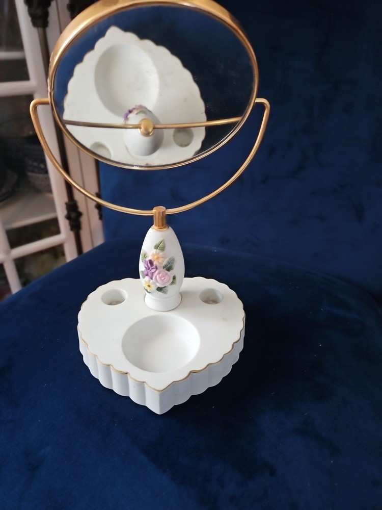 Lefton Floral Small Vanity Mirror