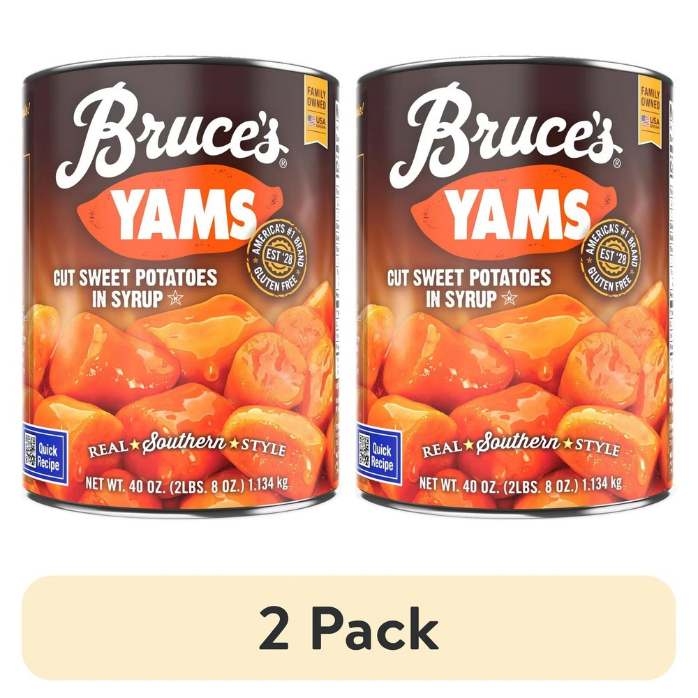 2 Pack 40 oz Canned Sweet Potatoes in Syrup