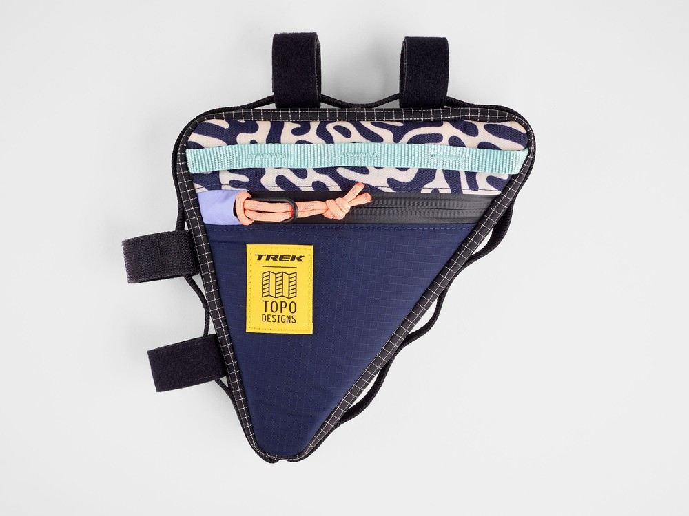 Topo Designs Frame Bag 0.7L Black/Light Blue