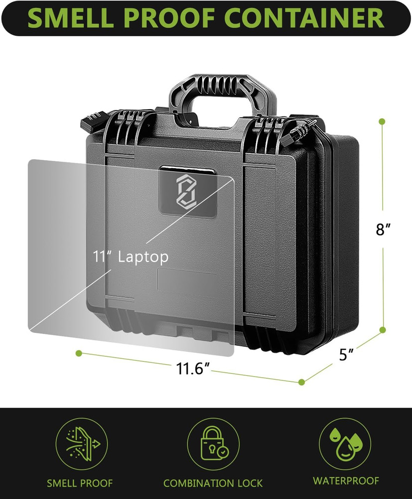 Smell Proof Box with Lock – Large Smell Proof Container, Waterproof & Crushproof