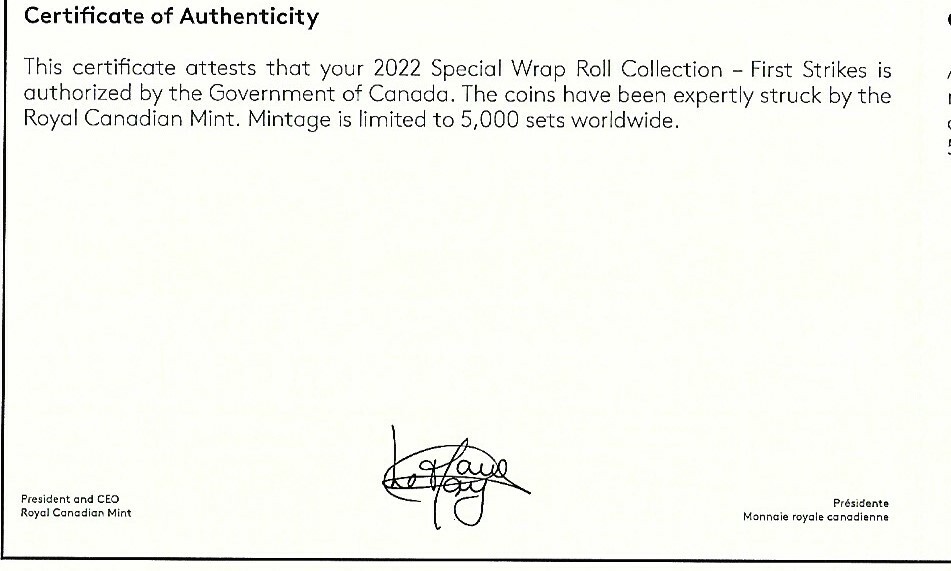 2022 Canada First Strike Dime Direct from Special Wrap Roll..Uncirculated