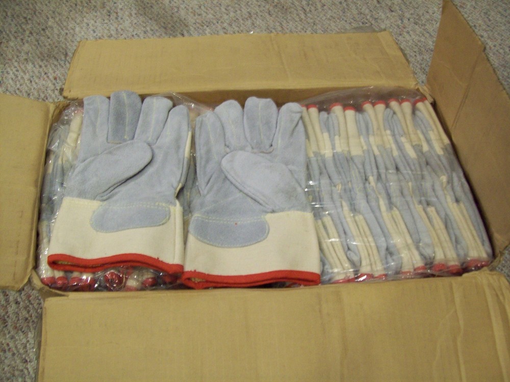  Leather Palm Work Gloves 95-547  Size 9  Large 6pair