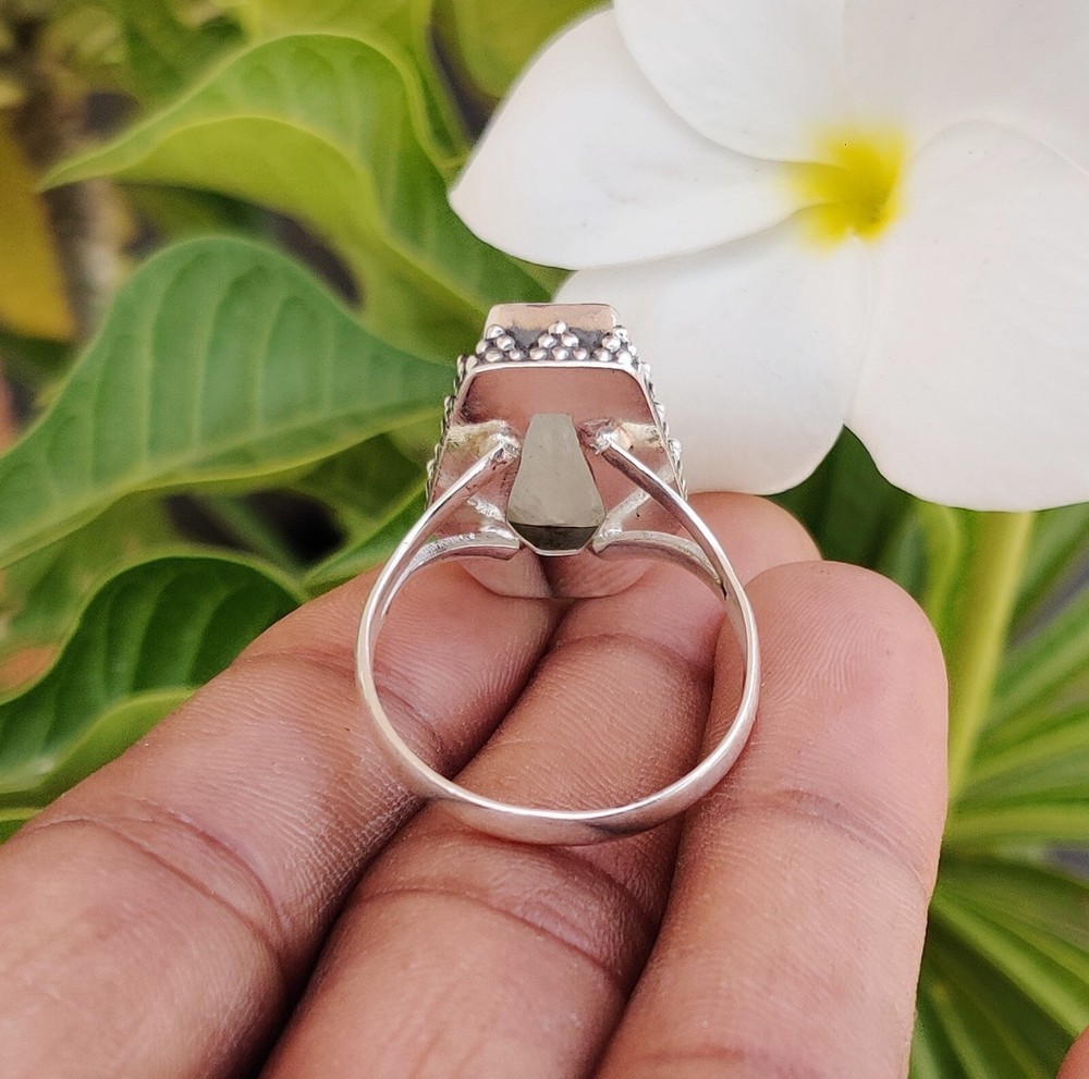 Moonstone Coffin Ring 925 Sterling Silver Some Size Available MO2526