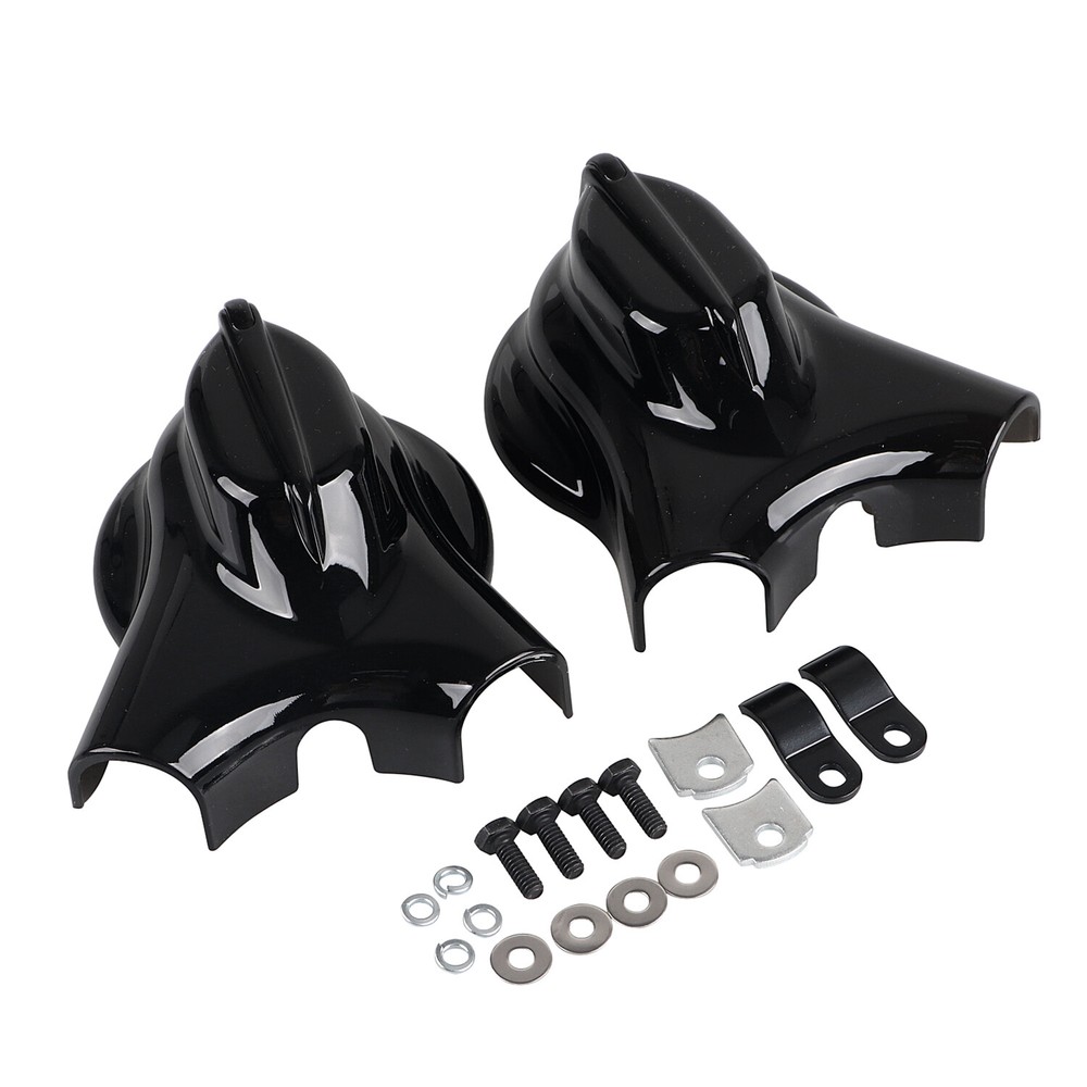 Gloss Black ABS Rear Phantom Swingarm Axle Covers For Harley Night Train Fat Boy