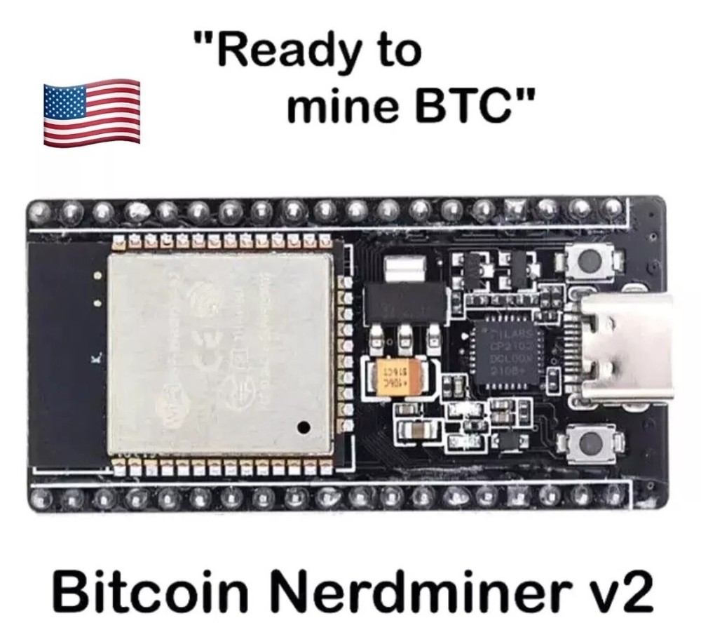 Bitcoin NerdMiner v2 + USB-C. Solo Lottery Mining Made Easy!