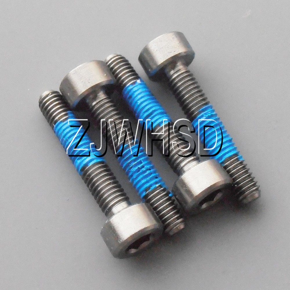 4pcs M3 x 16 mm Titanium Ti Screw Bolt Allen Hex Socket Cap Head + Thread Locker