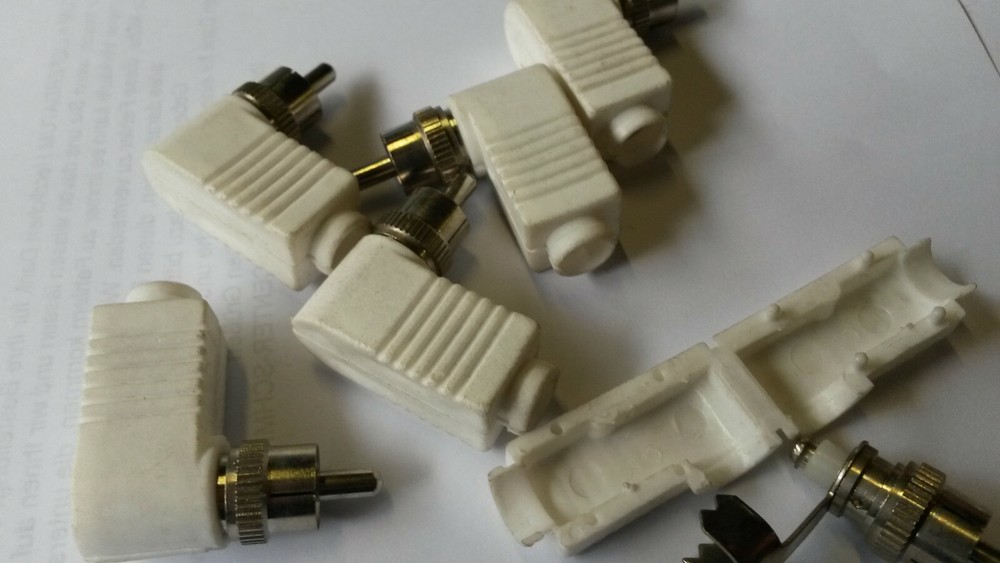 6x RCA Connector RCA Angled White Solderable High Quality