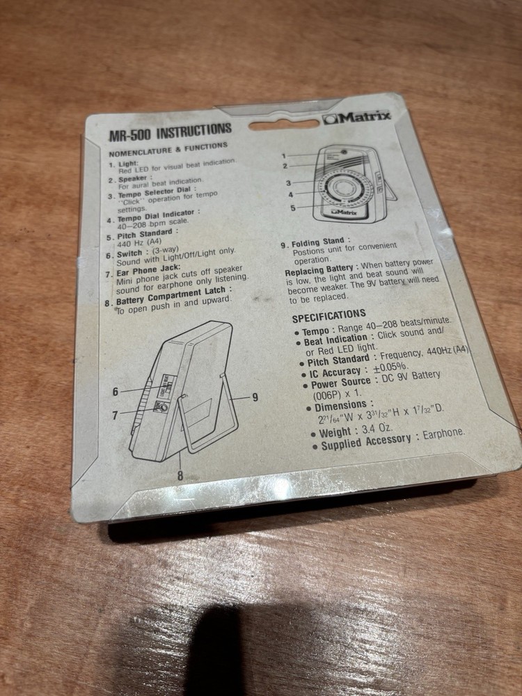 matrix MR-500 quartz metronome