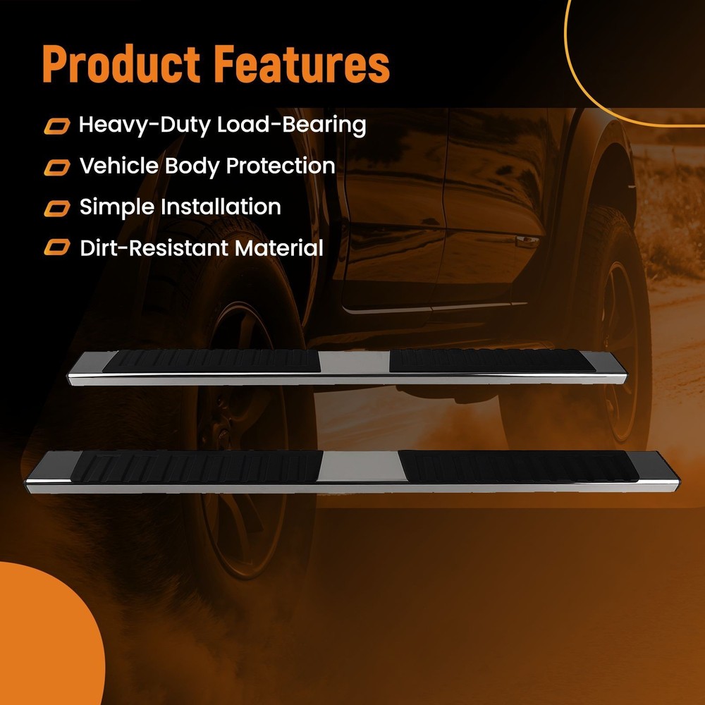 Running Board SIde Step for Chevy Silverado 1500 Double Cab 1999-13 Nerf Bars