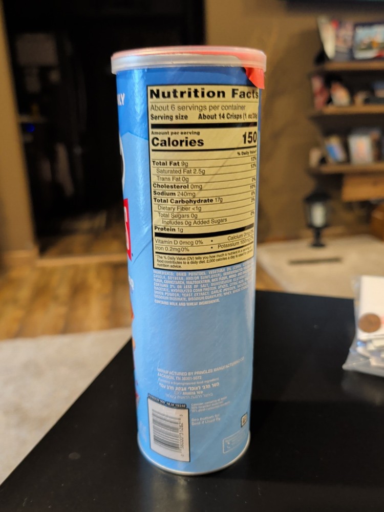 Empty 5.5 Pringles Factory Sealed Can