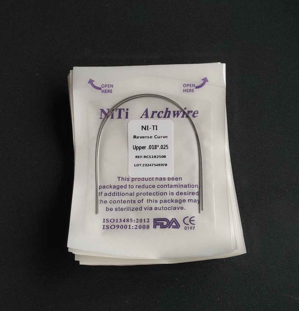 20Pack Dental Orthodontic Super Elastic Reverse Curve NITI Arch Wire Rectangular