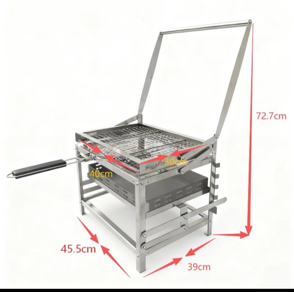 Self-Reversing BBQ Grill