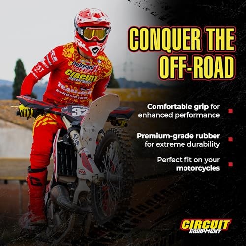 - Circuit V Motorcycle Grip - Internal Lock, Polymer and Full Diamond Texture