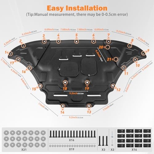 Engine Splash Shield Case Guard Compatible with Audi Q7 2017 2018 2019 2020