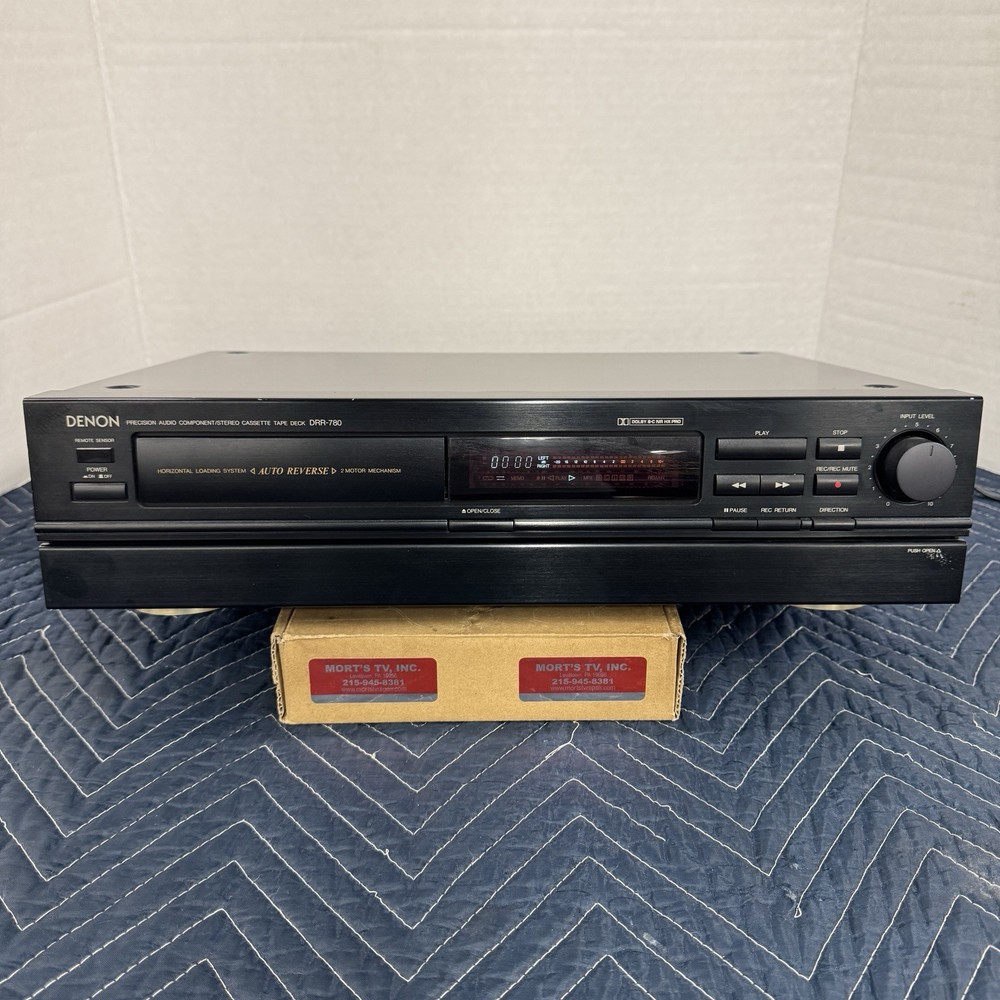 DENON DRR-780 2-HEAD - 2 MOTOR HORIZONTAL LOADING AUTO REVERSE CASSETTE DECK