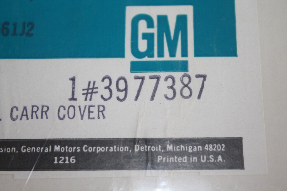 GM 3977387 DIFFERENTIAL COVER GASKET