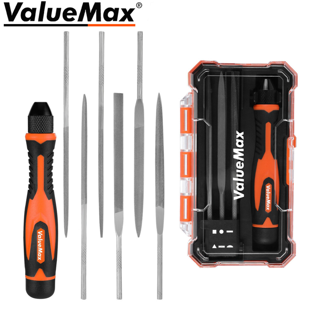 ValueMax 7PC Needle File Set Round HalfRound Flat Warding Square Triangular Flat