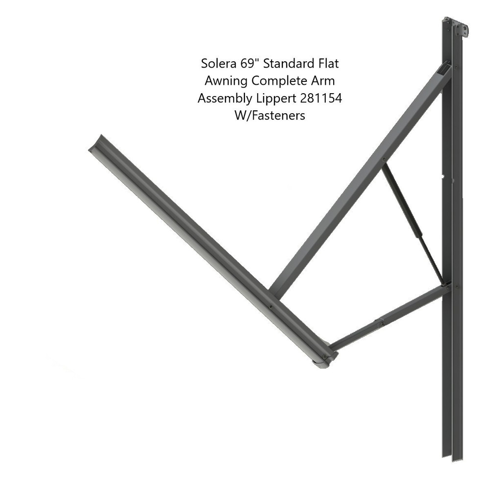 Solera 69" Standard Flat Awning Complete Arm Assembly Lippert 281154 W/Fasteners