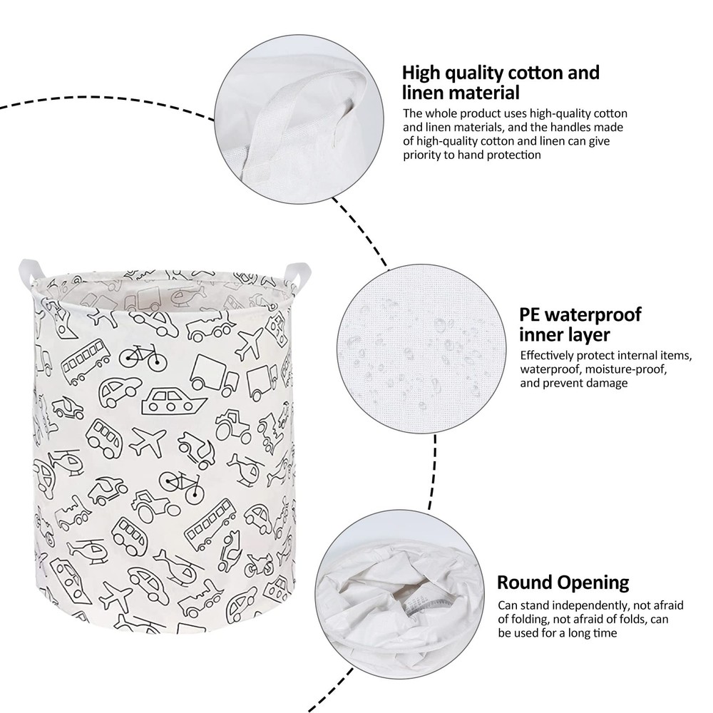 RoyBoder Collapsible Laundry Basket in Large, Hamper-Bathroom-003