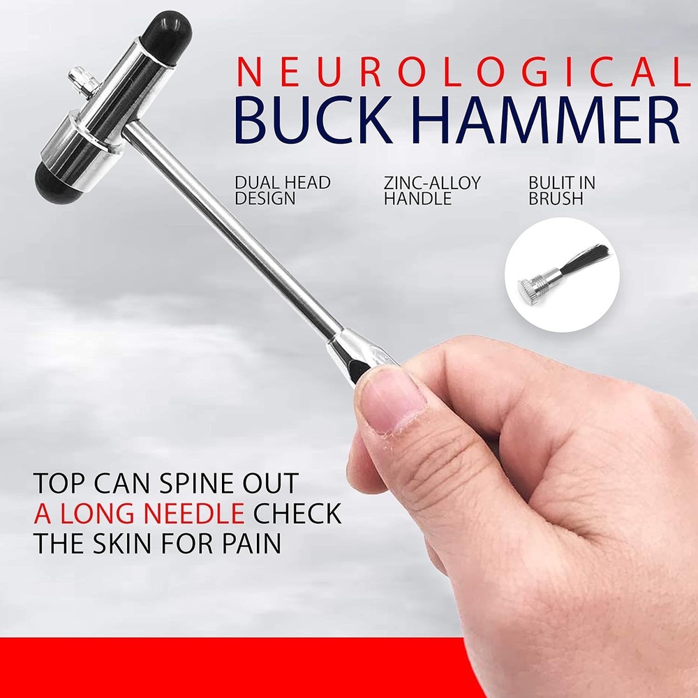 Neurological Reflex Diagnostic Kit - 7pcs with Scissors & Penlight