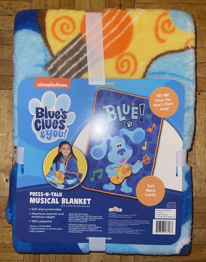 Nickelodeon Blue’s Clues Blanket 30”x43” - Blue