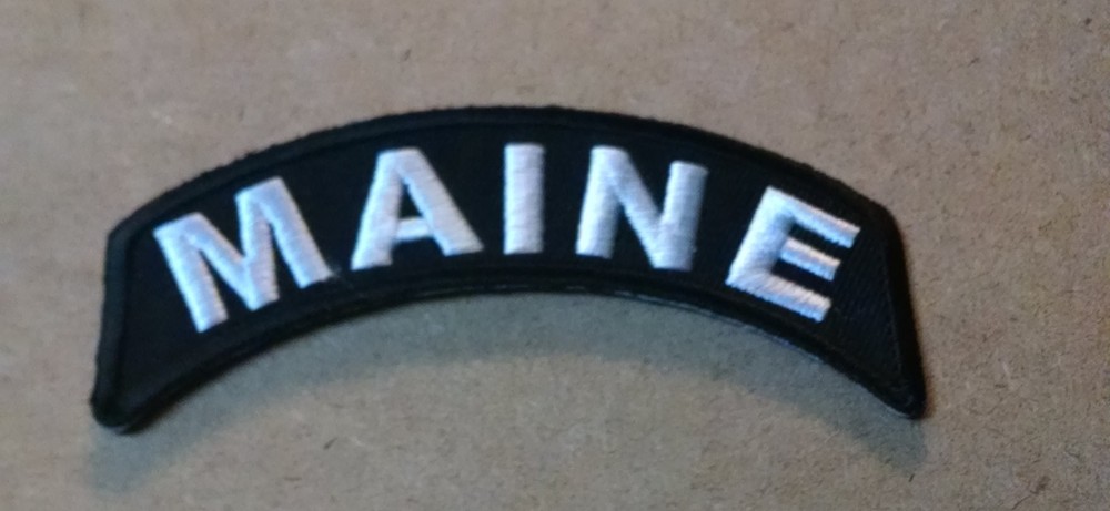 Maine Mini Rocker Embroidered Biker Patch