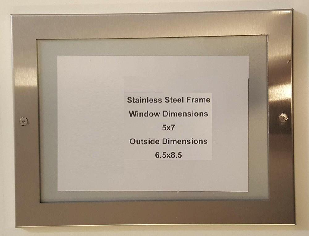 Elevator Permit Frame 5x7 Stainless Steel-REF24-1027