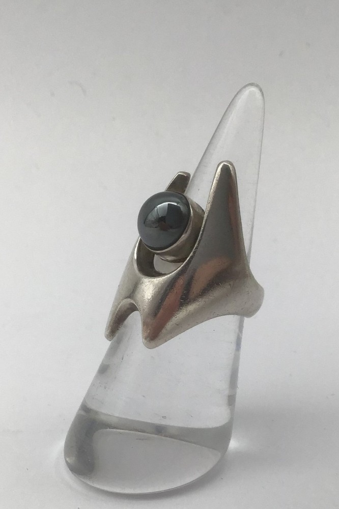 Georg Jensen Sterling Silver Ring No. 139 Hematite