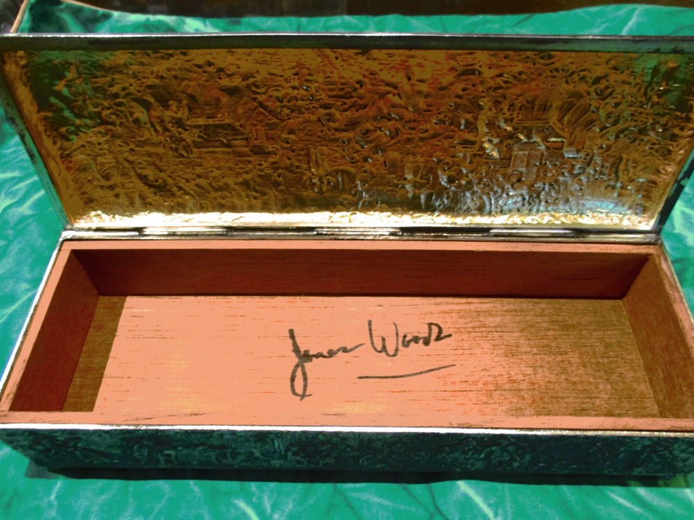 Antique Continental Silver Plated Repose Box