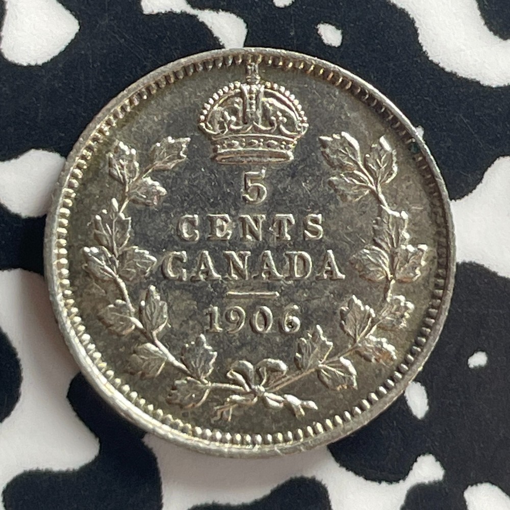 1906 Canada 5 Cents Lot#T7878 Silver! Nice!